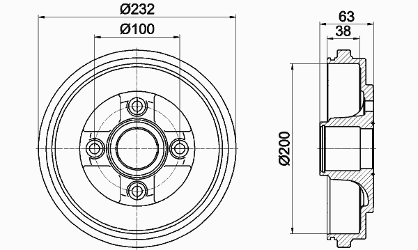 94033200 Textar freno de tambor trasero