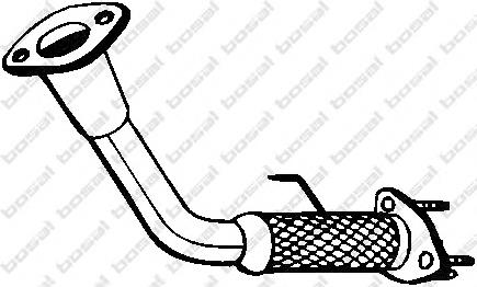 Tubo de admisión del silenciador de escape delantero 753201 Bosal