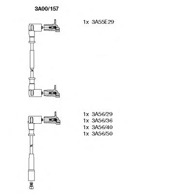 3A00157 Bremi juego de cables de encendido