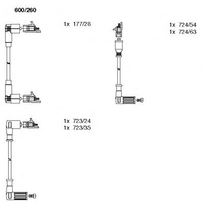 600260 Bremi juego de cables de encendido