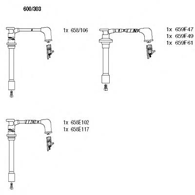 Juego de cables de encendido 600303 Bremi