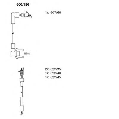 600186 Bremi juego de cables de encendido