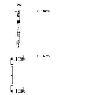 Juego de cables de encendido 990 Bremi