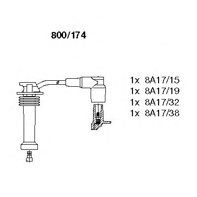 Juego de cables de encendido 800174 Bremi