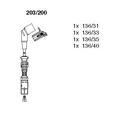 203200 Bremi Cables de alta tensión, juego