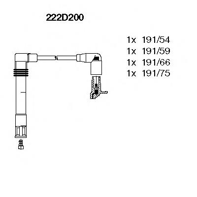 Juego de cables de encendido 222D200 Bremi