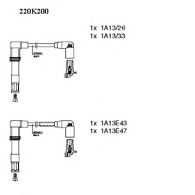 220K200 Bremi juego de cables de encendido