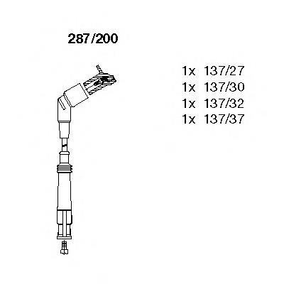 Juego de cables de encendido 287200 Bremi