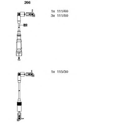 266 Bremi juego de cables de encendido