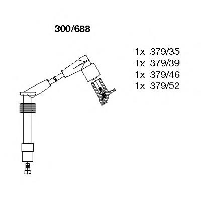 Juego de cables de encendido 300688 Bremi