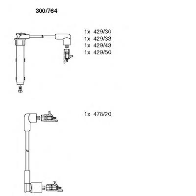 300764 Bremi juego de cables de encendido