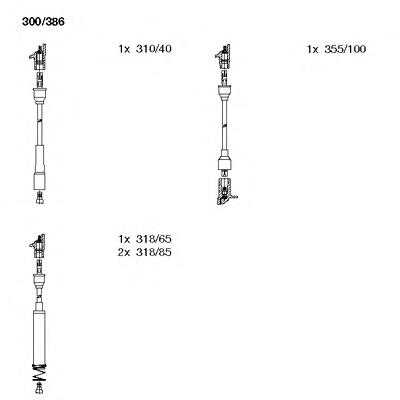 300386 Bremi juego de cables de encendido