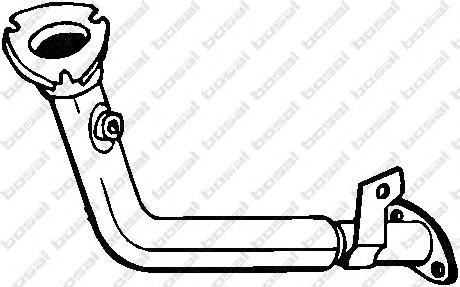 1705Z1 Peugeot/Citroen tubo de admisión del silenciador de escape delantero