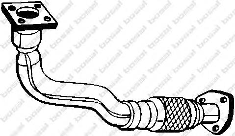 8671016316 Renault (RVI) tubo de admisión del silenciador de escape delantero