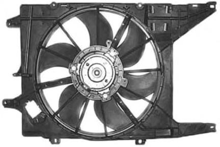 1514747 VAN Wezel difusor de radiador, ventilador de refrigeración, condensador del aire acondicionado, completo con motor y rodete