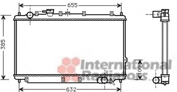 Radiador refrigeración del motor 83002114 VAN Wezel