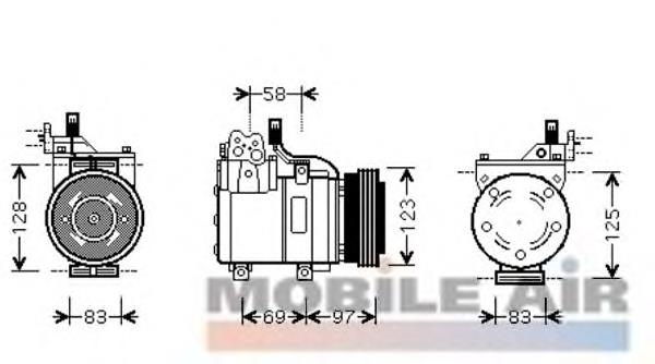 8200K198 VAN Wezel compresor de aire acondicionado