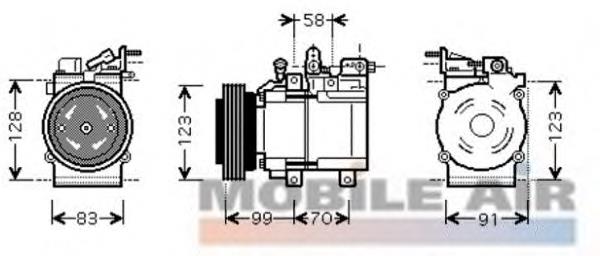 Compresor de aire acondicionado 8200K197 VAN Wezel