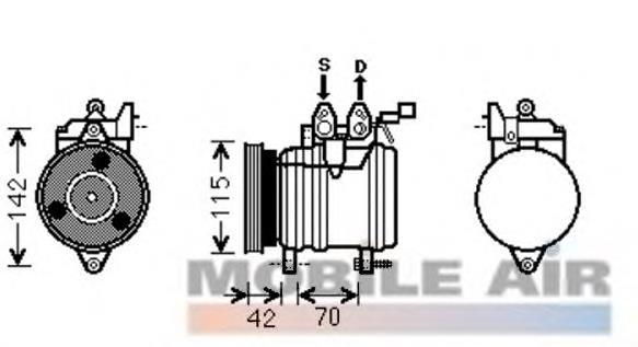 8200K201 VAN Wezel compresor de aire acondicionado