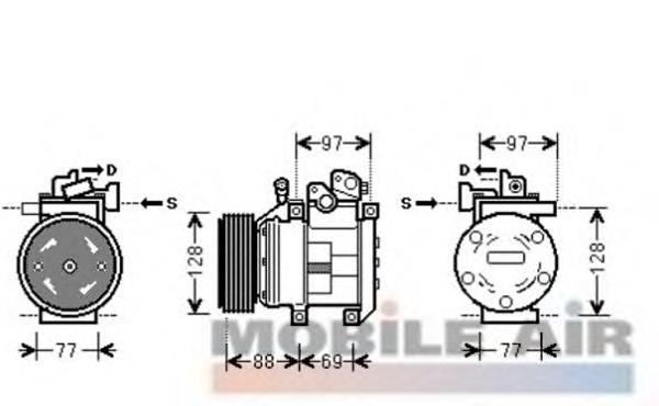 8300K117 VAN Wezel compresor de aire acondicionado