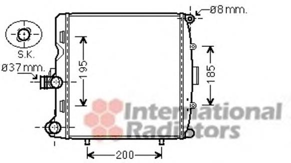 99710613202 Porsche radiador refrigeración del motor