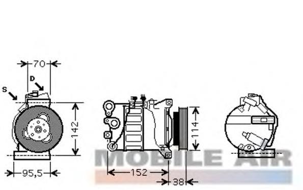 5900K143 VAN Wezel compresor de aire acondicionado