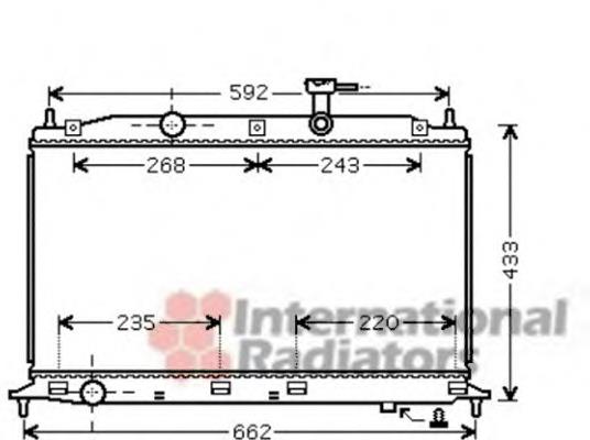 82002188 VAN Wezel radiador refrigeración del motor