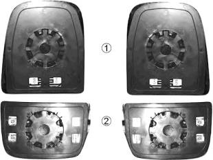 2815835 VAN Wezel cristal de espejo retrovisor exterior izquierdo