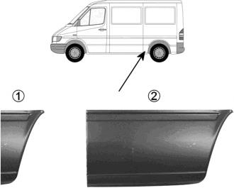 Repuesto de arco de rueda Trasero Derecho 3075142 VAN Wezel