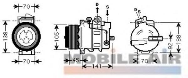 Compresor de aire acondicionado 3000K428 VAN Wezel