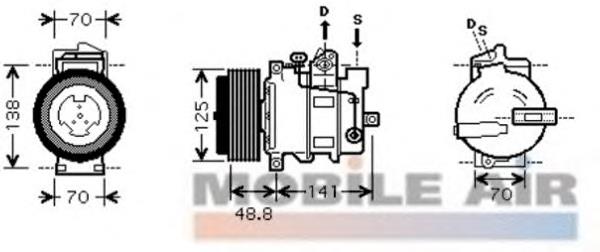 Compresor de aire acondicionado 3000K426 VAN Wezel