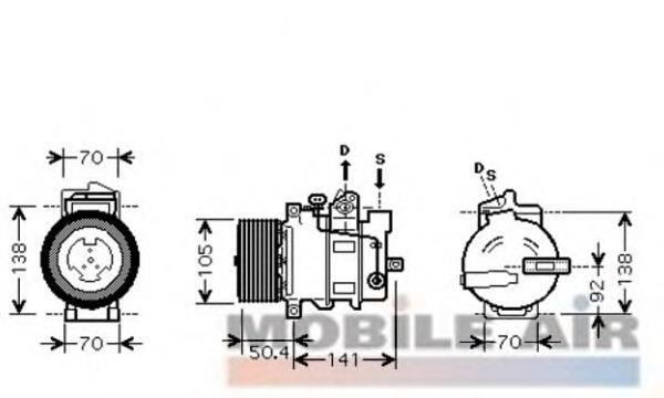 3000K431 VAN Wezel compresor de aire acondicionado