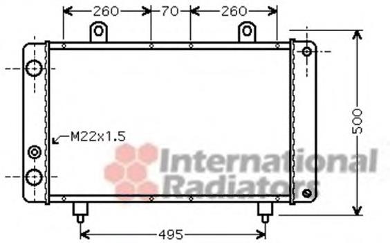 Radiador refrigeración del motor 40002319 VAN Wezel