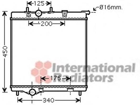 40002298 VAN Wezel radiador refrigeración del motor