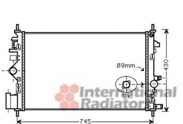 37002468 VAN Wezel radiador refrigeración del motor