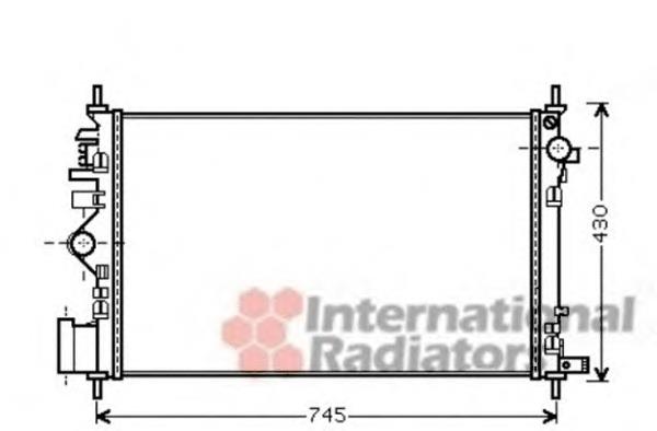 Radiador refrigeración del motor 37002471 VAN Wezel