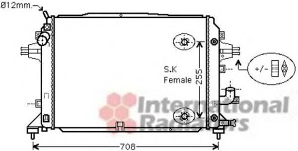 37002460 VAN Wezel radiador refrigeración del motor