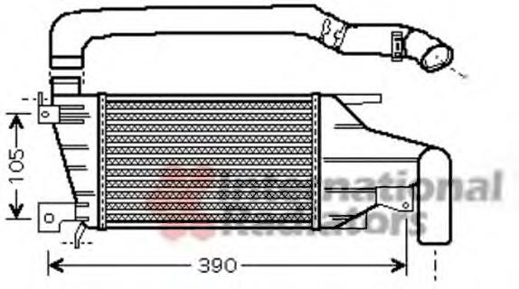 37004417 VAN Wezel radiador de aire de admisión