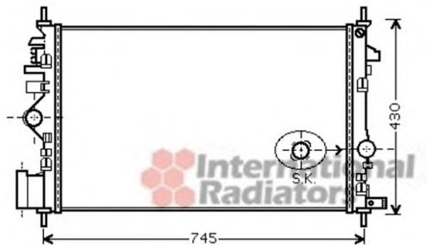 37002474 VAN Wezel radiador refrigeración del motor