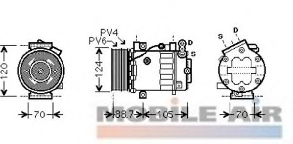 Compresor de aire acondicionado 1700K369 VAN Wezel