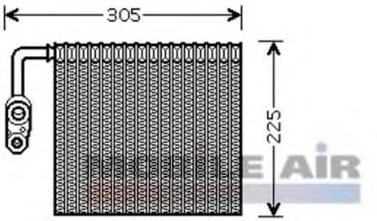 1800V426 VAN Wezel evaporador, aire acondicionado