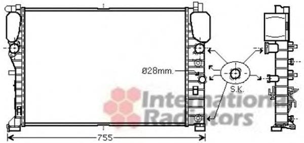 30002459 VAN Wezel radiador refrigeración del motor