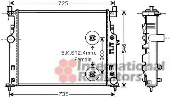 30002458 VAN Wezel radiador refrigeración del motor