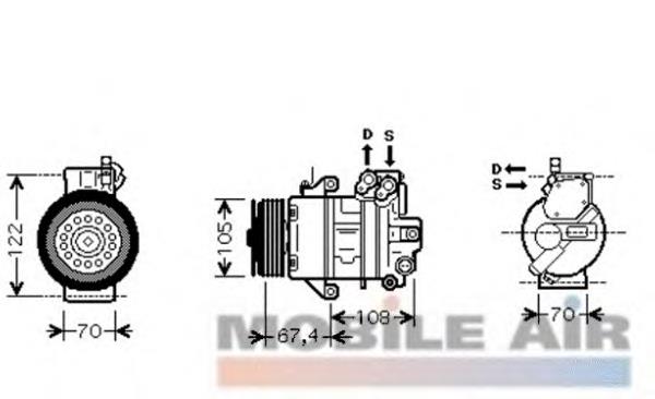 Compresor de aire acondicionado 2900K009 VAN Wezel