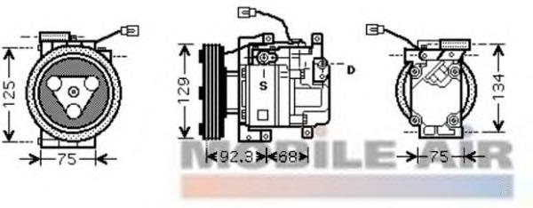 2700K219 VAN Wezel compresor de aire acondicionado