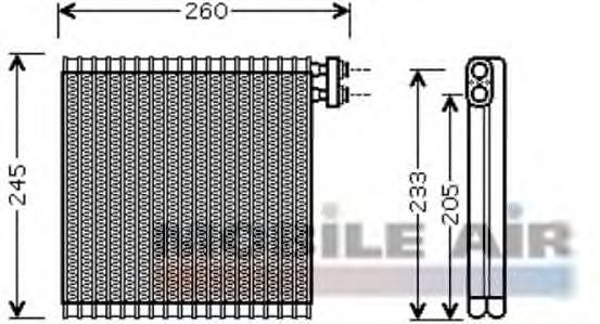 Evaporador, aire acondicionado 2700V216 VAN Wezel