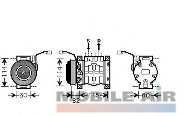 5200K110 VAN Wezel compresor de aire acondicionado