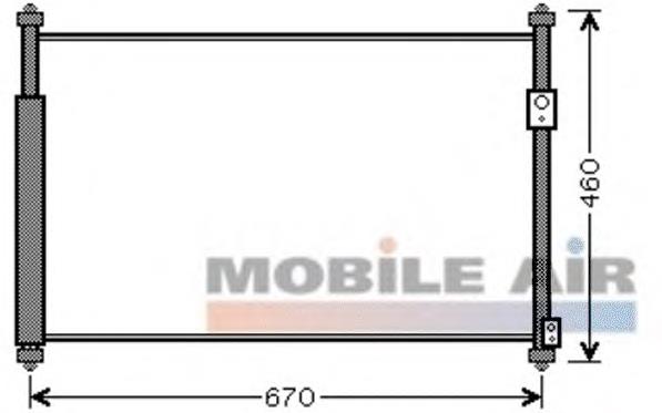 Condensador aire acondicionado 52005108 VAN Wezel