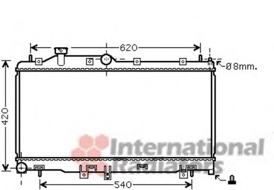 51002072 VAN Wezel radiador refrigeración del motor