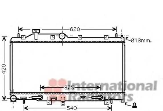 Radiador refrigeración del motor 51002068 VAN Wezel